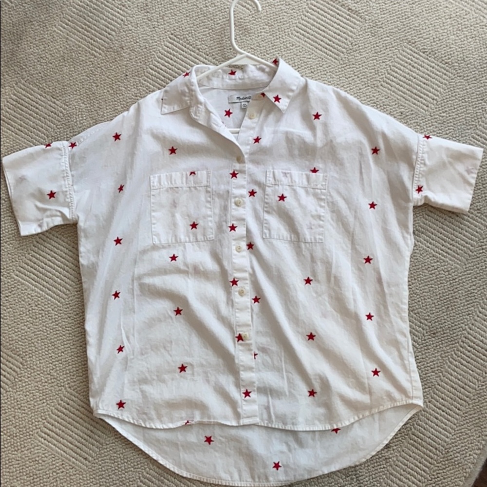 Madewell short sleeve button down shirt